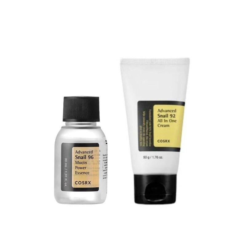 Cosrx - Advanced Snail Essence & All in One Cream Bundle (2 X 3.3Oz) Moisture Skincare Hydrate Lightweight Hydrate Lightweight