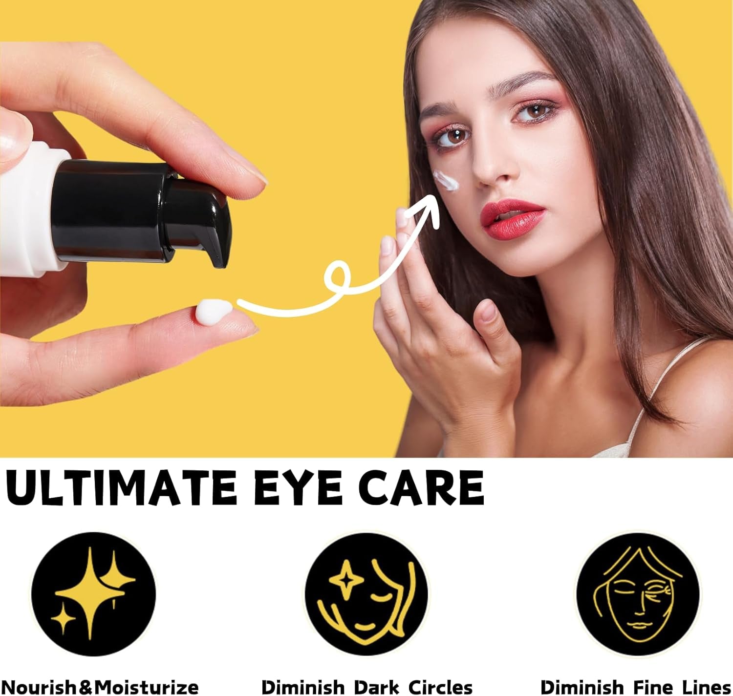 Snail Eye Cream, Brightening under Eye Cream with Snail Mucin&Retinol, Eye Cream anti Aging for Fine Lines&Dark Circles, Eye Bags Remover Women&Mens Eye Cream, Eye Care Products for All Skin