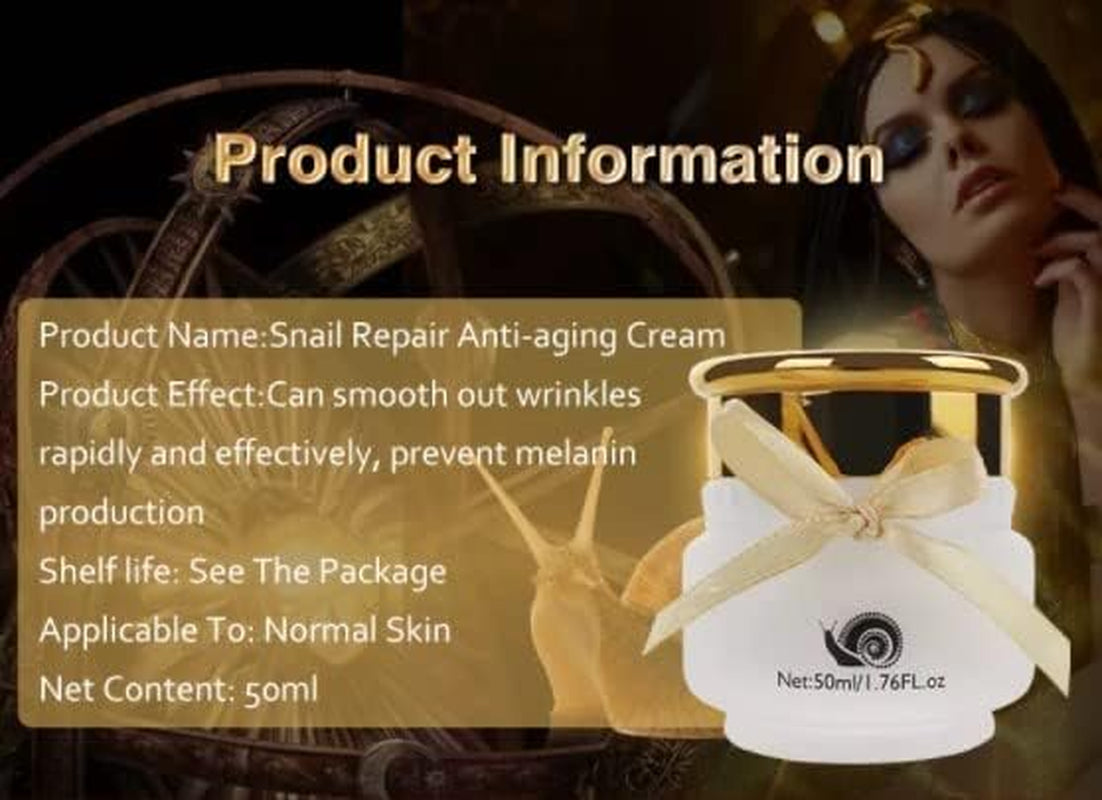 Regenerate Snail Day/Night Cream Snail Extract Renew Moisture Restore Face Cream Repairing Facial Cream