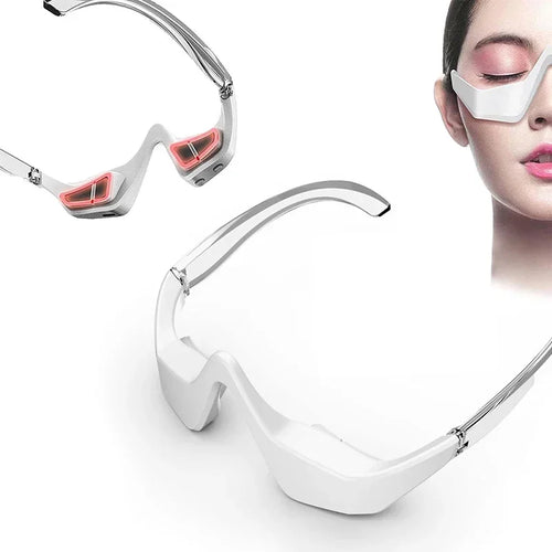 3D Red Light EMS Eye Massager Eyecare Glasses Dark Circles Puffiness Wrinkles Reduction Eye Fatigue Relaxing Beauty Care Device