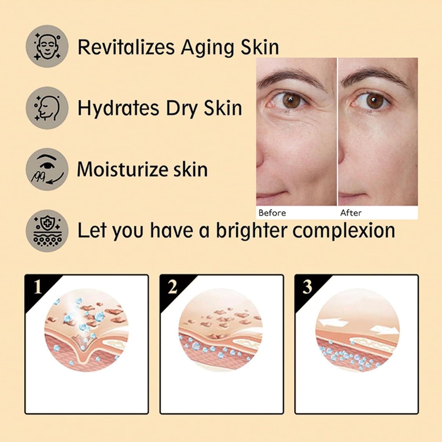 Snail Repair Cream, Snail Mucin Essence, Snail Face Cream, anti Wrinkle Face Cream, Face Moisturiser Long Lasting, Deep & Intense Hydration, Firming, Repair, Anti-Ageing Snail Cream for Face
