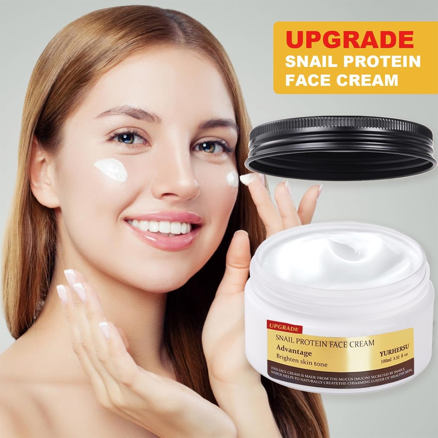 Snail Repair Cream, Snail Mucin Essence, Snail Face Cream, anti Wrinkle Face Cream, Face Moisturiser Long Lasting, Deep & Intense Hydration, Firming, Repair, Anti-Ageing Snail Cream for Face