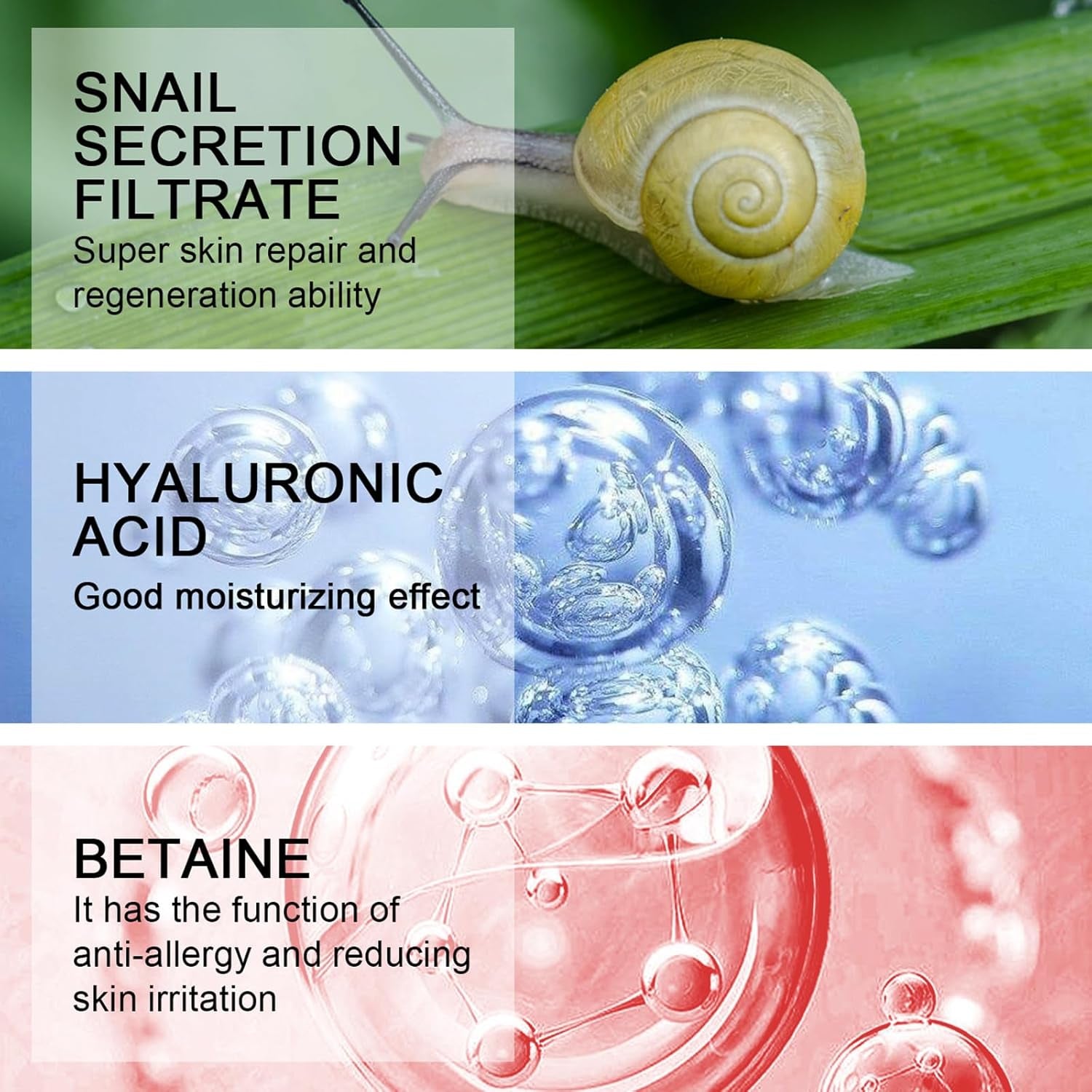 Snail Essence Cream,Moisturizing Snail Mucin Secretion Filtrate,Anti Wrinkle Moisturizing Facial Cream,Facial Moisturiser anti Aging,Skin Care anti Wrinkle Moisturizing Facial Cream,100G