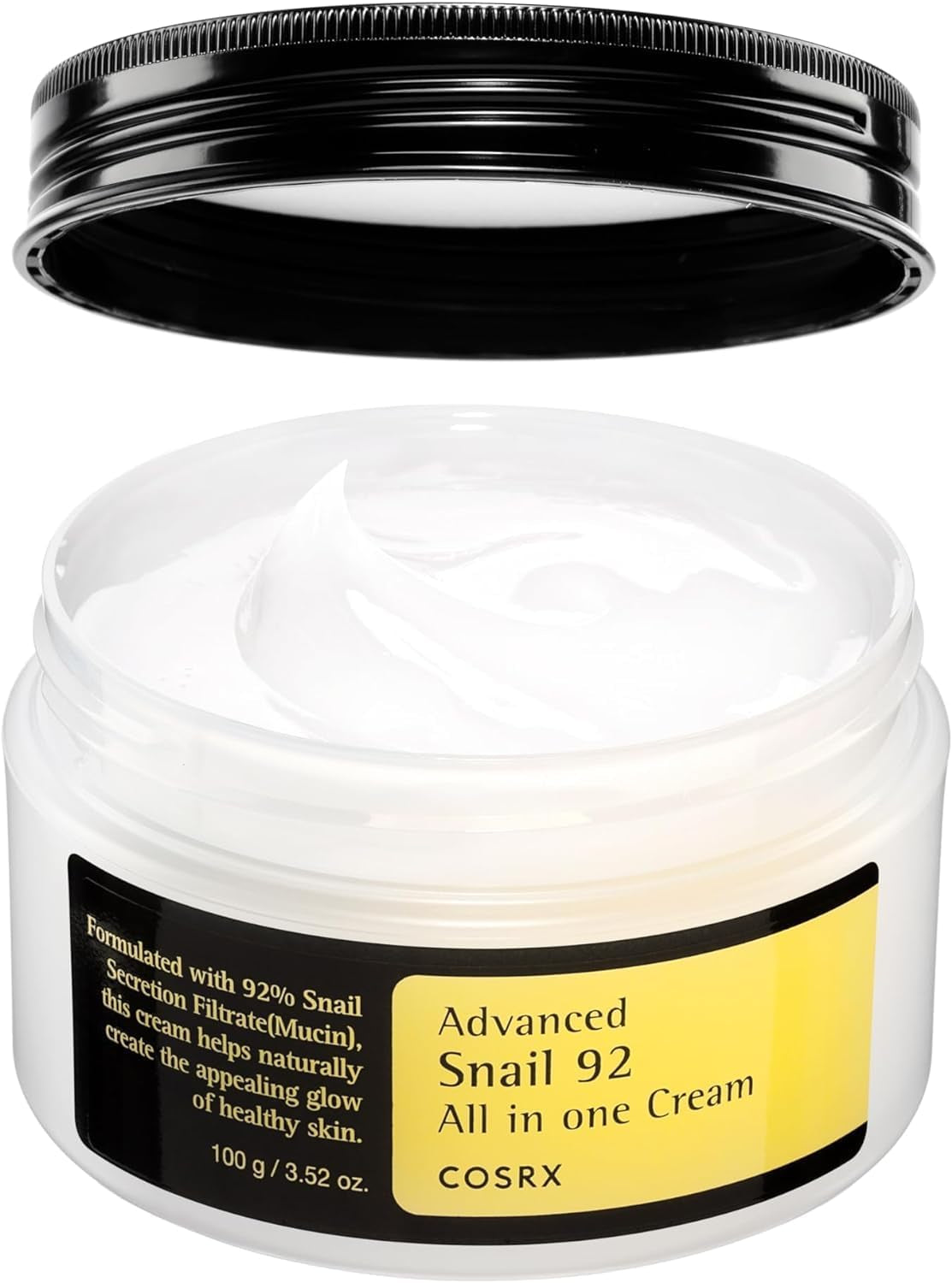 Advanced Snail 92 All in One Cream Korean Snail Mucin Face Cream & Gel Moisturiser for Dry Sensitive and anti Aging Skin, Daily Soothing and Moisturising Cream, Korean Skincare 100G