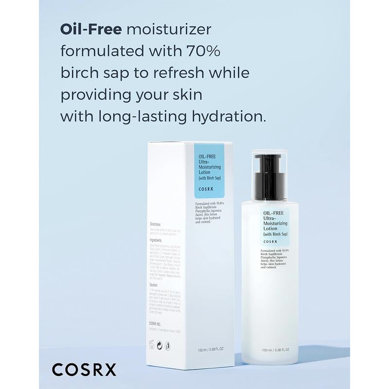 [COSRX Official] Oil Free Ultra Moisturizing Lotion (100Ml) | SOOTHES & HYDRATES OILY, BREAKOUT-PRONE SKIN